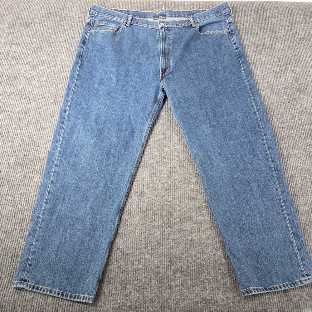 Levi Strauss 550 Jeans Mens W50 L32 Relaxed Fit Blue Denim Cotton